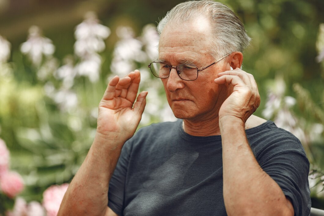 Hearing Disorders iwth elserly man